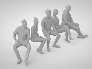 Low poly people Model Cetak 3D
