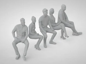 Low poly people 3D Print Model