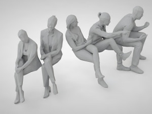 Low poly people 3D प्रिंट मॉडल
