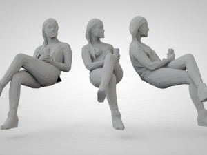 Low poly people 3D प्रिंट मॉडल