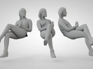 Low poly people 3D Print Model