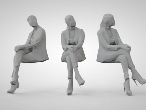 Low poly people 3D प्रिंट मॉडल