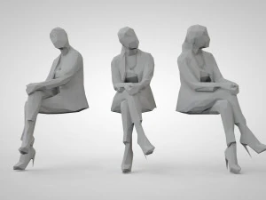 Low poly people 3D Print Model