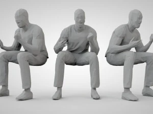 Low poly people 3D Print Model