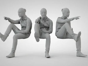Low poly people 3D Print Model