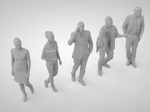 Low poly people Modèles 3D en vedette