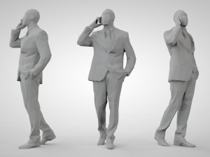 Low poly people Modèles 3D en vedette
