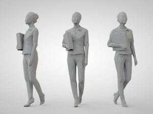 Low poly people Modèles 3D en vedette