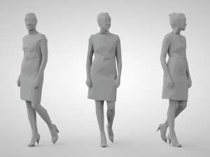 Low poly people Modèles 3D en vedette