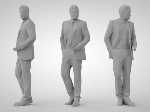 Low poly people Modèles 3D en vedette