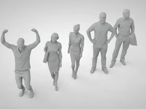 Low poly people 3D Print Model