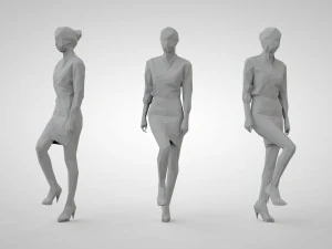 Low poly people 3D Print Model