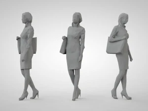 Low poly people 3D Print Model