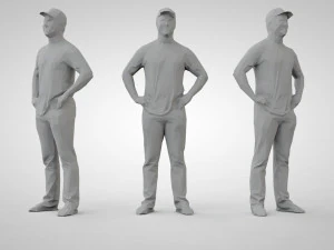 Low poly people 3D Print Model