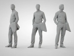 Low poly people 3D Print Model