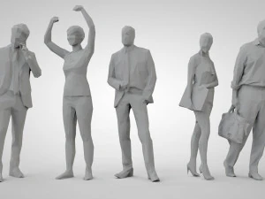 Low poly people 3D Print Model