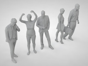 Low poly people 3D 打印模型