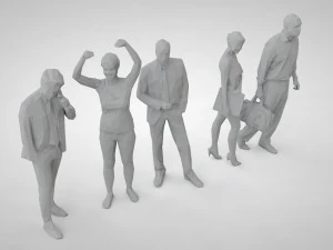 Low poly people 3D Print Model