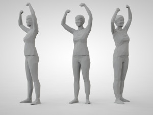 Low poly people 3D 打印模型