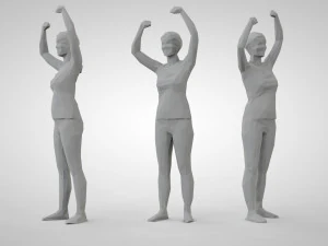 Low poly people 3D Print Model