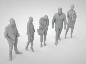 Low poly people 3D Print Model