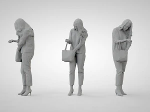Low poly people 3D Print Model