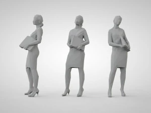 Low poly people 3D Print Model