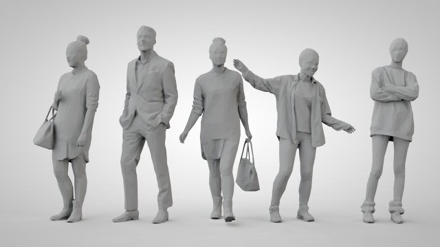 Low poly people Modello di stampa 3D .c4d .max .obj .3ds .fbx .stl .blend