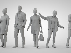 Low poly people Modèles 3D en vedette