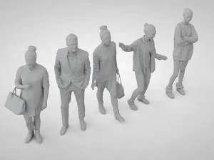 Low poly people 3D Print Model