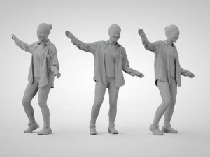 Low poly people 3D Print Model
