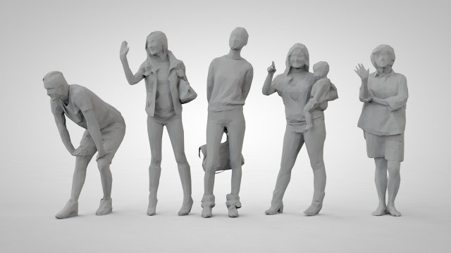 Low poly people Modelo de Impressão 3D .c4d .max .obj .3ds .fbx .stl .blend 