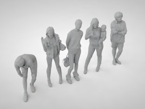 Low poly people Modelo de Impressão 3D
