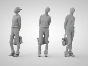 Low poly people 3D Print Model