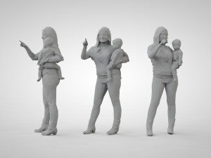 Low poly people Modelo de Impressão 3D