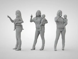 Low poly people 3D Print Model