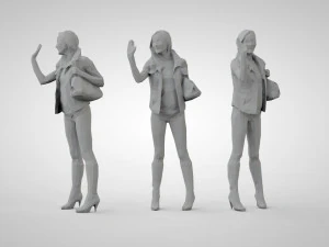 Low poly people 3D Print Model
