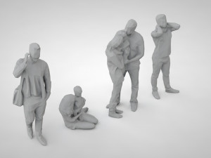 Low poly people Modello di stampa 3D