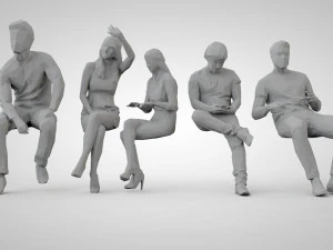 Low poly people 3D Print Model
