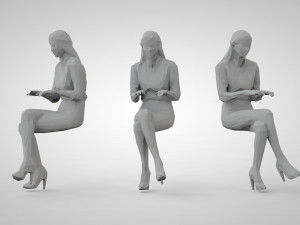 Low poly people 3D-printmodel