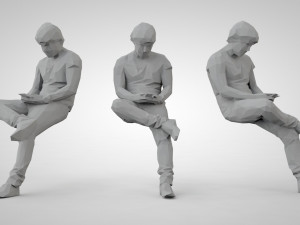 Low poly people 3D-printmodel
