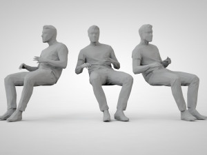 Low poly people 3D-printmodel