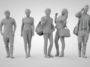 Low poly people 3D Print Model