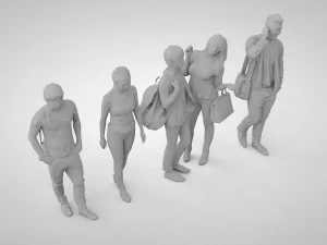Low poly people 3D Print Model