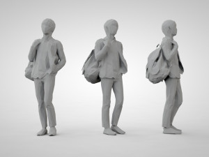 Low poly people Modèles 3D en vedette