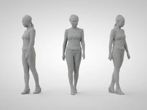 Low poly people 3D Print Model