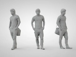 Low poly people 3D Print Model