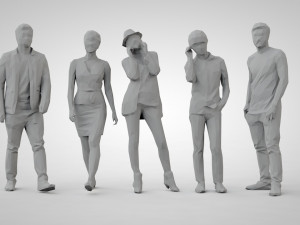 Low poly people 3D Print Model