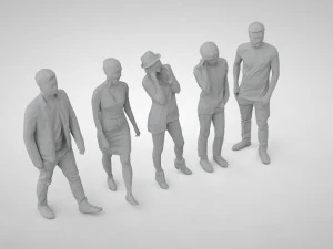 Low poly people 3D Print Model