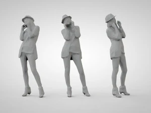 Low poly people 3D Print Model